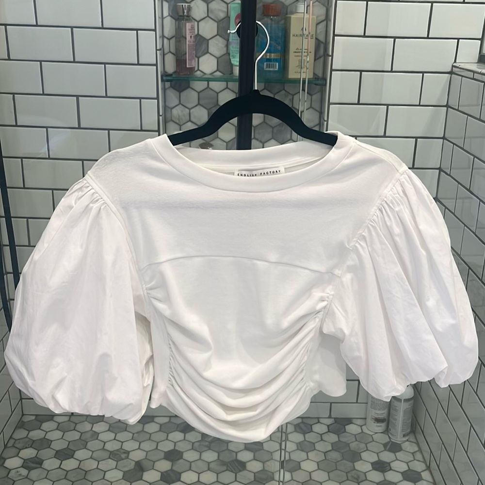 English Factory , White Puff Sleeve Blouse